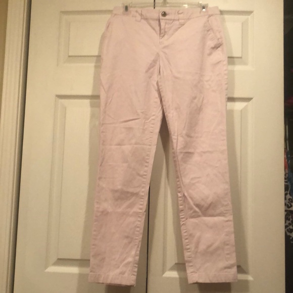 GAP Pants - Gap Khakis sz 0 broken in straight cotton spandex light pink tinted khakis